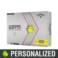 2023 Callaway Chrome Soft X LS Triple Track Personalized Yellow Golf Balls